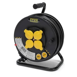 Enrouleur chantier, 4 prises, 40 mètres, 3G1.5mm2, NF, IP44^Velamp Hot