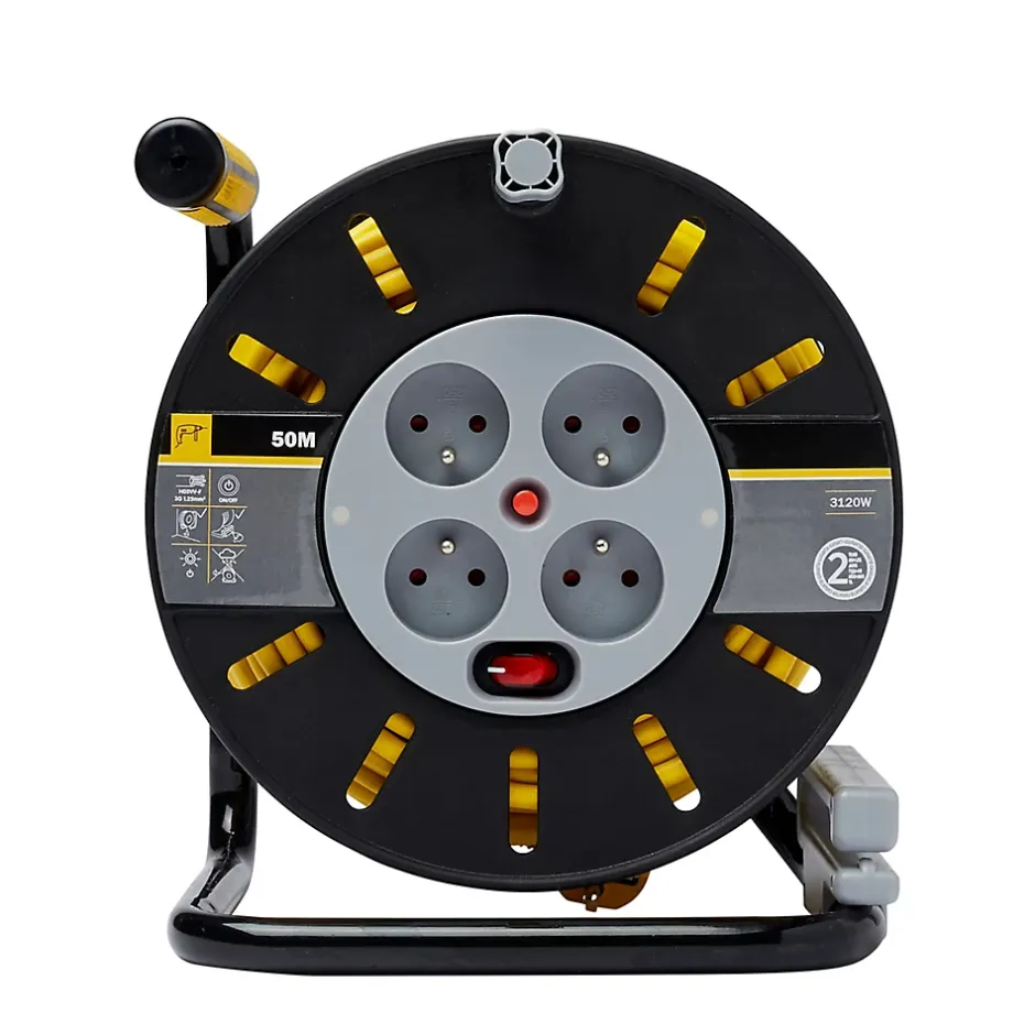 Enrouleur de bricolage HO5VVF 3G1.5mm², 50m-Diall Best