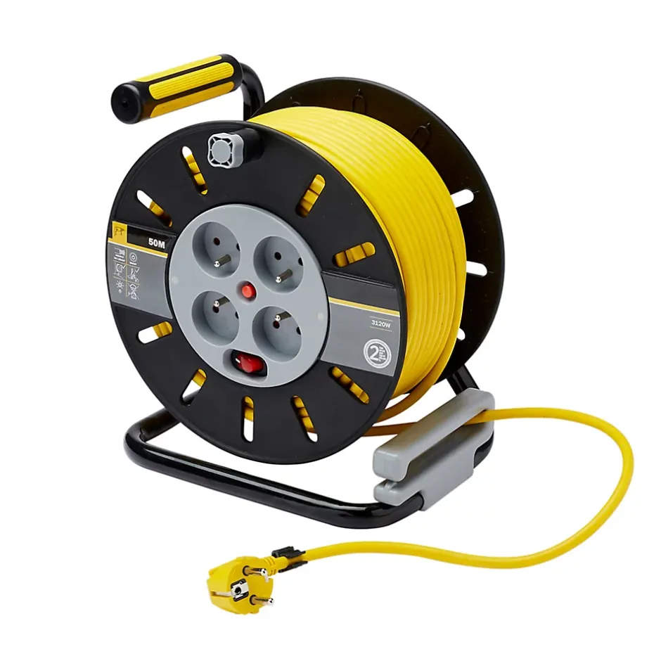 Enrouleur de bricolage HO5VVF 3G1.5mm², 50m-Diall Best