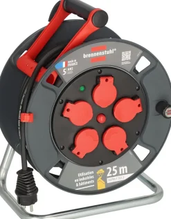 Enrouleur de câble 300 KU 2101 Professional 25m H07RN-F 3G1,5 IP44, 5x16A Brennenstuhl-Brennenstuhl Professionalline Sale