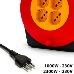 Enrouleur de câble domestique 4 prises, câble H05VV-F3G1.0MM2, 10M, CE^Velamp Sale