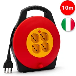 Enrouleur de câble domestique 4 prises, câble H05VV-F3G1.0MM2, 10M, CE^Velamp Sale
