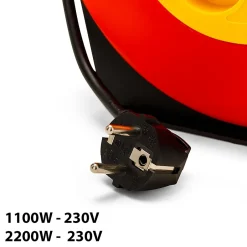 Enrouleur de câble domestique 4 prises Schuko standards, câble H05VV-F3G1.0MM2, 10M ,CE^Velamp New