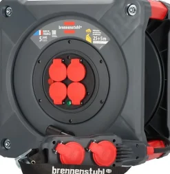 Enrouleur de câble KC 2201 4+4 Professional, 25+5m H07RN-F 3G2,5, 8x16A IP44 Brennenstuhl-Brennenstuhl Professionalline Sale