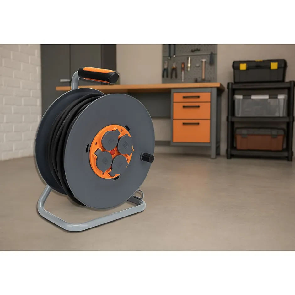Enrouleur de chantier IP44 4 prises 40m^Zenitech New