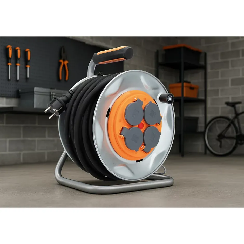 Enrouleur de chantier IP44 - 4 prises 25m-Zenitech