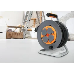 Enrouleur de chantier IP44 4 prises 25m^Zenitech Discount