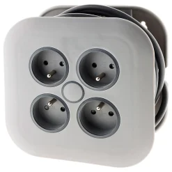 Enrouleur domestique 4 x 2P+T - 7m - gris^Zenitech Outlet