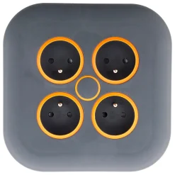 Enrouleur domestique 4x2P+T - 7m orange^Zenitech Best