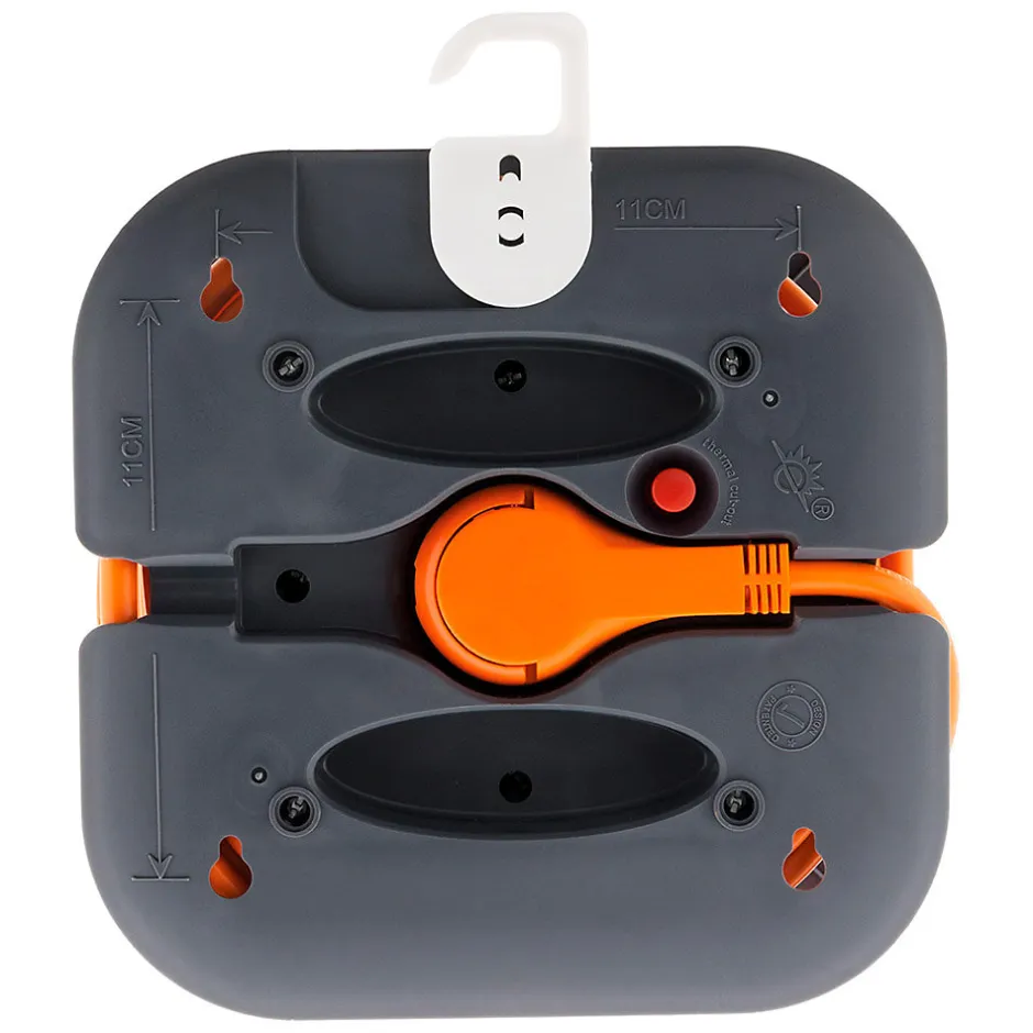 Enrouleur domestique 4x2P+T - 7m orange^Zenitech Best