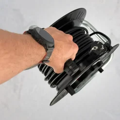 Enrouleur électrique 20 m, 4 prises, type E, 3x1,5 mm², IP44 - rallonge pour jardin et atelier HOROZ-Horoz Electric Sale