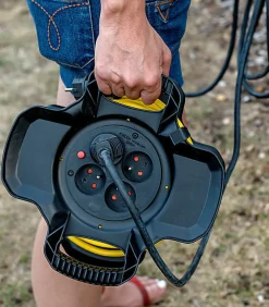 Enrouleur électrique compact XGUM 4 prises 20m H05VV-F 3G1,5 16A 230V Brennenstuhl^Brennenstuhl Professionalline Clearance