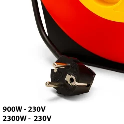 Enrouleur électrique domestique 10m, H05VV-F3G1.0MM2, 4 prises françaises 2P+T 16A, NF, CE-Velamp Outlet