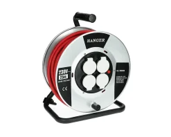 Enrouleur électrique 25m H07RN-F 3G 2,5mm2 flasque acier - - 600009-Hanger