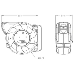Enrouleur mural auto 15m 3G1.5 avec voyant + disjoncteur thermique - garantie 2 ans^Arcotec Discount