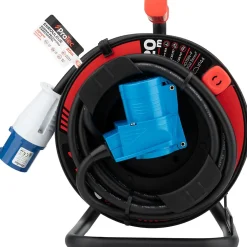 Enrouleur Schuko/CEE P17 20m - Noir/Bleu -^Protec Discount