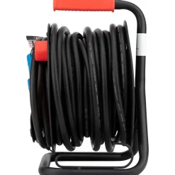 Enrouleur Schuko/CEE P17 20m - Noir/Bleu -^Protec Discount