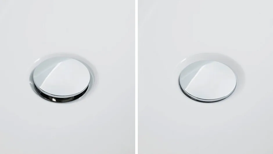 Ensemble de vidage siphon + trop-plein, Chrome, réglable - 8x40-88cmx18-50cm-Duravit Hot