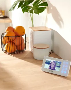 Ensemble interphone vidéo sans fil avec bouton pour l'extérieur Wolin^Blyss