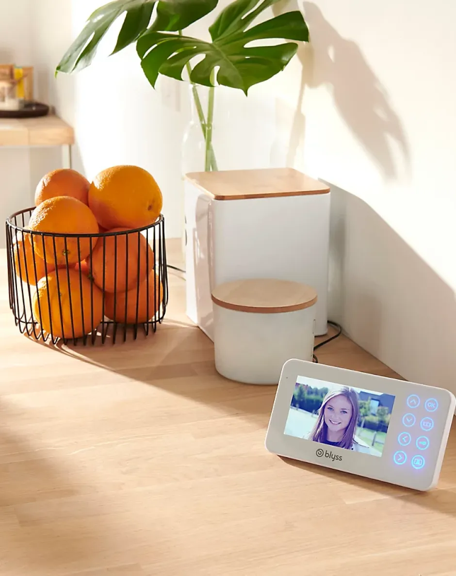 Ensemble interphone vidéo sans fil avec bouton pour l'extérieur Wolin^Blyss