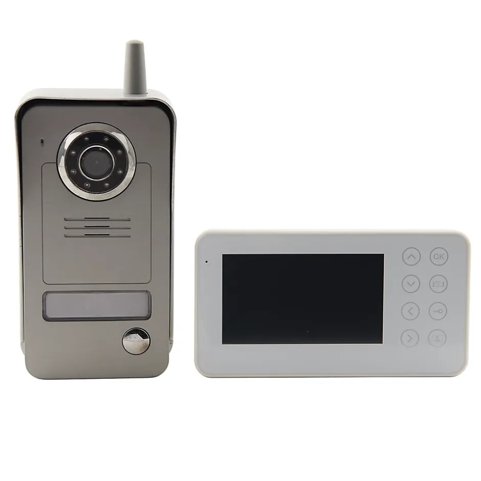 Ensemble interphone vidéo sans fil avec bouton pour l'extérieur Wolin^Blyss