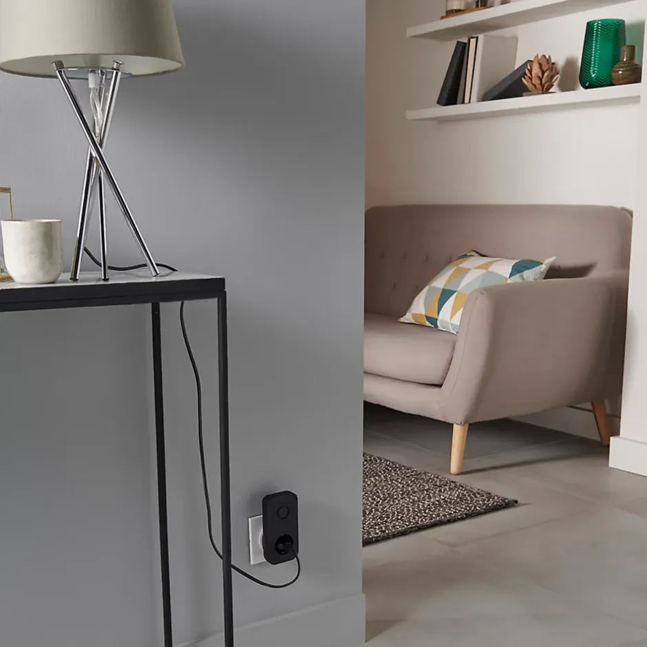 Ensemble sans fil carillon à enficher avec prise et bouton Liam-Blyss Sale