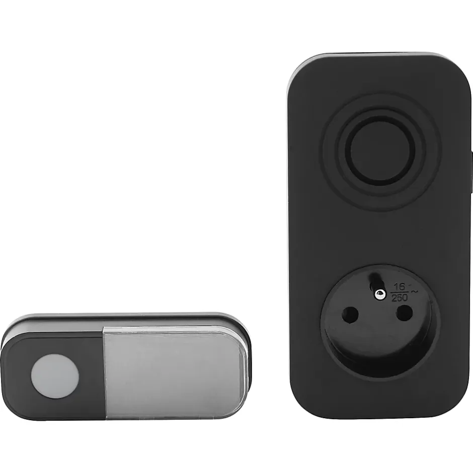 Ensemble sans fil carillon à enficher avec prise et bouton Liam-Blyss Sale