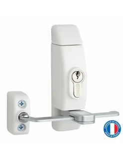 Entrebailleur à cylindre pour fenêtre, 118x130mm, blanc, 3 clés -^Thirard Clearance