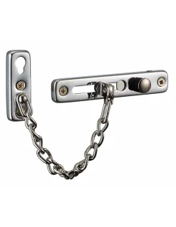 Entrebailleur de porte, chaîne acier, chromé --Thirard Clearance