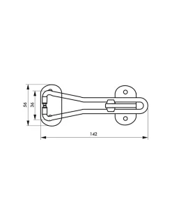 Entrebailleur pour porte d'entrée, taquet d'arrêt, 142mm, blanc -^Thirard Sale