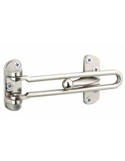 Entrebâilleur pour porte d'entrée, taquet d'arrêt, 145mm, nickelé --Thirard Clearance