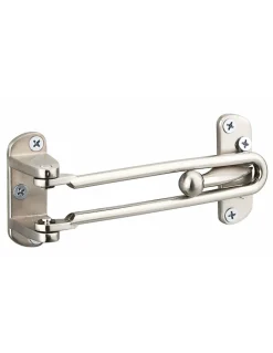 Entrebâilleur pour porte d'entrée à recouvrement, taquet d'arrêt, 145mm, nickelé -^Thirard Best