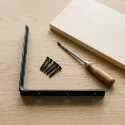 Equerre demi ronde 250 x 250 mm - acier noir^Afbat Clearance