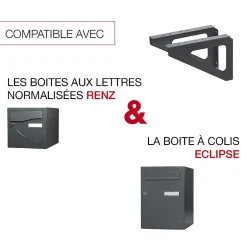 Equerres murales Gris anthracite mat RAL 7016 M-Renz Online