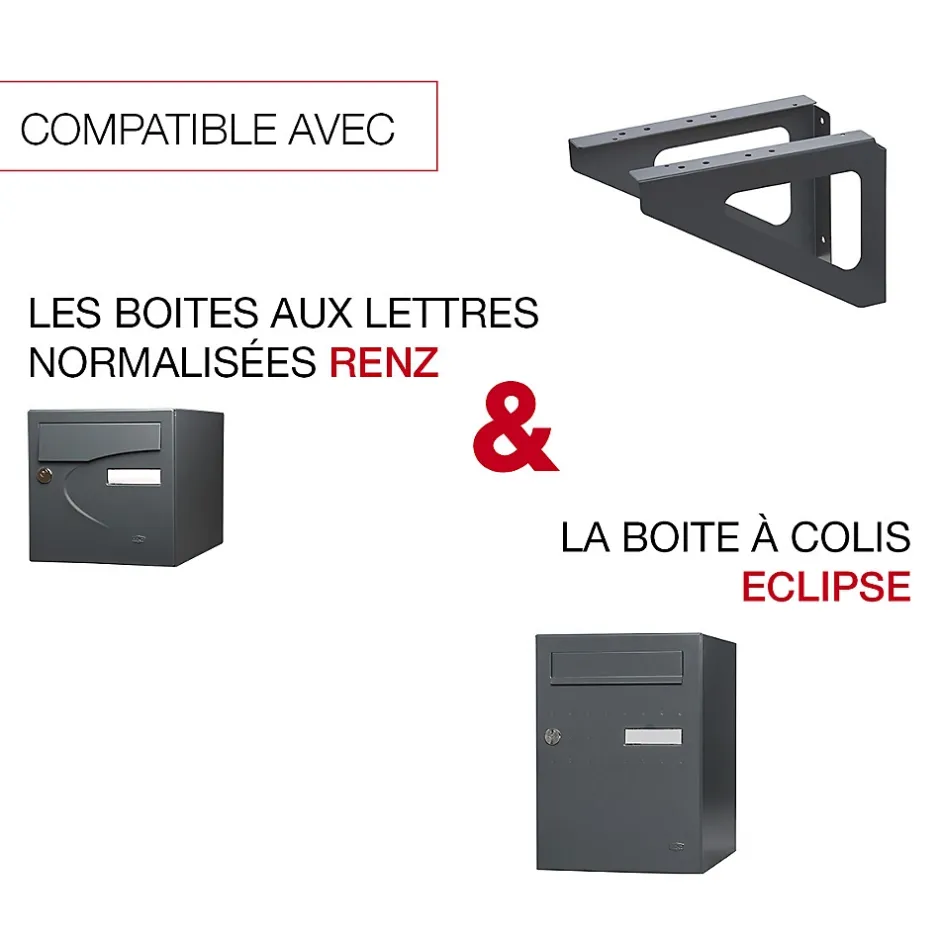 Equerres murales Gris anthracite mat RAL 7016 M-Renz Online