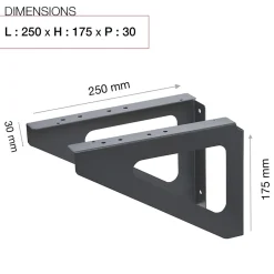 Equerres murales Gris anthracite mat RAL 7016 M-Renz Online