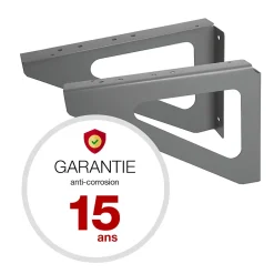 Equerres murales gris clair RAL 7037M-Renz Online