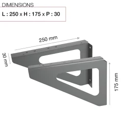 Equerres murales gris clair RAL 7037M-Renz Online