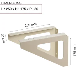 Equerres murales Ivoire brillant RAL 1015B^Renz New
