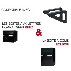 Equerres murales Noir mat RAL 9005MT-Renz Outlet