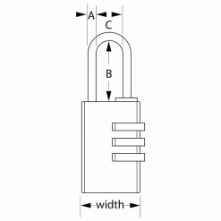 7630EURD Cadenas à Combinaison Programmable en Aluminium, gris, 3 x 6,5 x 1,3 cm^Master Lock Discount