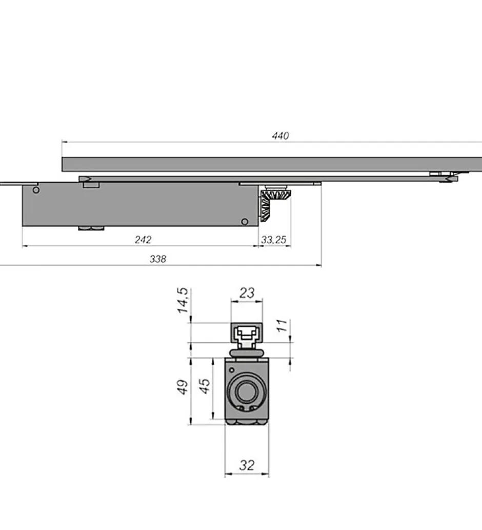 Ferme porte hydraulique encastré et Reversible DOM Insert 7500 bras glissière EN2 à EN4 80kg^Autres Sale