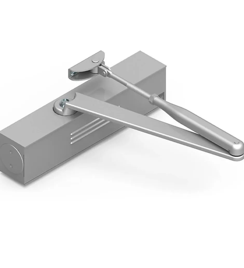 Ferme porte hydraulique réversible à glissière DOM Unik 4500 argent 120 Kg force 2 à 6-Autres Online