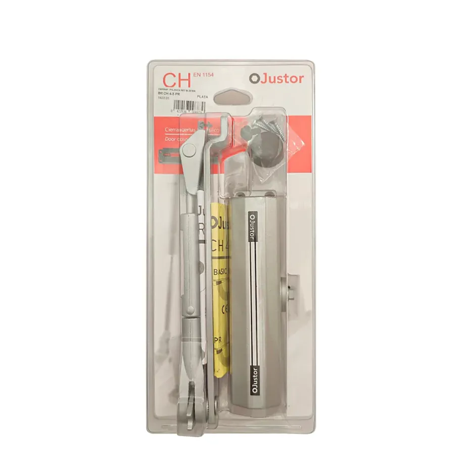 Ferme portes haute performance premium, Force réglable de 4 à 5, corps en Aluminium argent.^Hardwarexchange Best