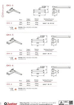 Ferme portes haute performance premium, Force réglable de 4 à 5, corps en Aluminium argent.^Hardwarexchange Best
