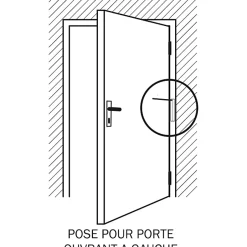 Ferme-porte à tige aluminium 28cm-Diall Clearance