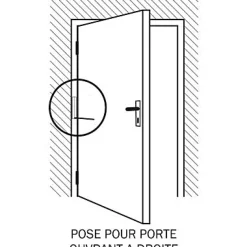 Ferme-porte à tige noir Aluminium^Diall New