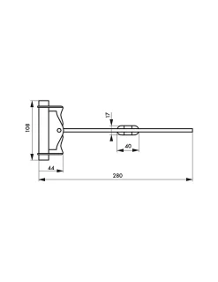 Ferme-porte automatique à barillet, acier, noir --Thirard Hot