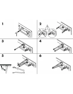 Ferme-porte automatique hydraulique Design force 3, blanc -^Thirard Clearance