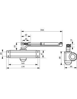 Ferme-porte automatique réversible hydraulique force 3, blanc -^Thirard Best